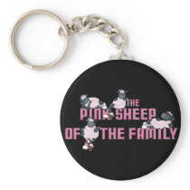 The Pink Sheep Blck Keychain