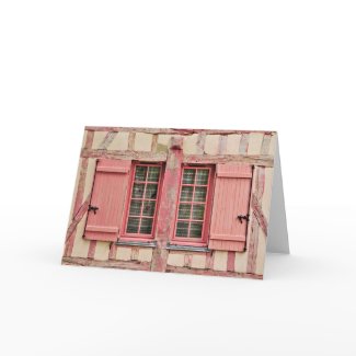 The Pink Window Troyes France Greeting Card card