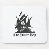 The Pirate Bay Carbon Fiber Logo Mouse Pads