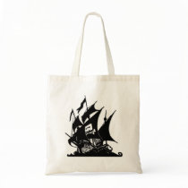 The Pirate Bay Logo Ship Tote Bags