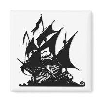 The Pirate Bay Logo Ship Fridge Magnet