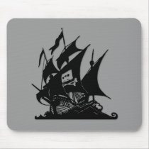 The Pirate Bay Logo Ship Mousepad