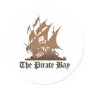 The Pirate bay logo sticker