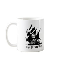 the pirate bay pirate ship logo mugs