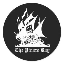 the pirate bay pirate ship logo stickers