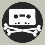 THE PIRATE BAY TAPE LOGO ROUND STICKER