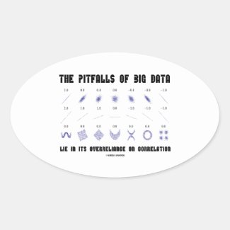 The Pitfalls Of Big Data Overreliance Correlation Oval Sticker
