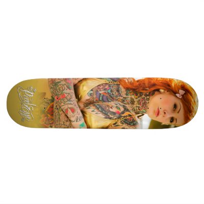 gold skateboard