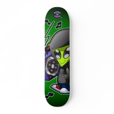 The Planet Cazmo Alien! Custom Skate Board by PlanetCazmo