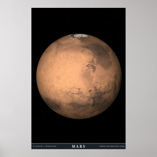 The Planet Mars Poster Zazzle