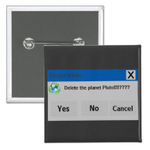 The Planet Pluto Button