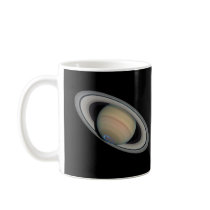 The Planet Saturn with Auroras Coffee Mug