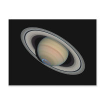 The Planet Saturn with Southern Hemisphere Auroras Post Card
