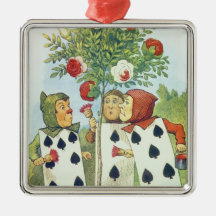 The Playing Cards Painting the Rose Bush Ornaments