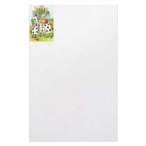 The Playing Cards Painting the Rose Bush Custom Stationery