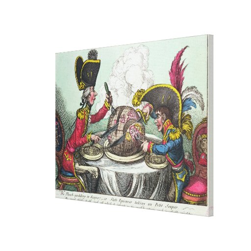 The Plum Pudding in Danger, 1805 Stretched Canvas Prints from