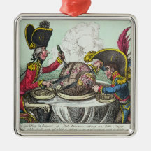 The Plum Pudding in Danger, 1805 Christmas Tree Ornament