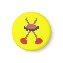 The Plumber Bros. 'Stache Fridge Magnet