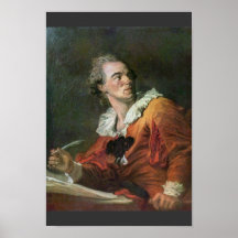 The Poet By Fragonard Jean-Honoré (Best Quality) Poster