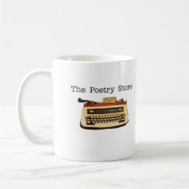 The Poetry Store logo mug mugs