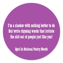 The Poets Point - National Poetry Month Sticker