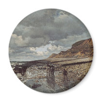 The Pointe de La Hève at Low Tide (1865) magnets