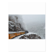 The Polar Express Rounds the Bend Post Card