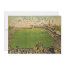 The Polo Grounds Baseball Stadium in 1887 Personalized Invitation