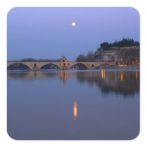 The Pont St. Benezet bridge in Avignon on the Square Sticker