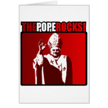The Pope Rocks! Greeting Cards