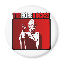The Pope Rocks! Magnet