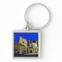 The Pope's Palace in Avignon at sunset. Built 2 Keychain