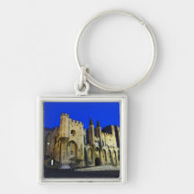 The Pope's Palace in Avignon at sunset. Built 2 Keychain
