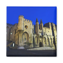 The Pope's Palace in Avignon at sunset. Built 2 Fridge Magnets