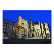 The Pope's Palace in Avignon at sunset. Built 2