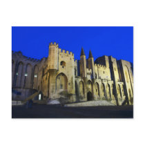 The Pope's Palace in Avignon at sunset. Built 2 Postcard