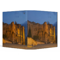 The Pope's Palace in Avignon at sunset. Built Vinyl Binder