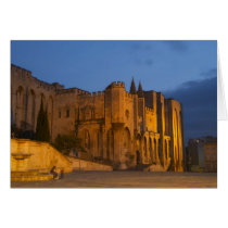 The Pope's Palace in Avignon at sunset. Built Greeting Card