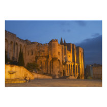 The Pope's Palace in Avignon at sunset. Built