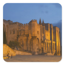 The Pope's Palace in Avignon at sunset. Built Square Stickers