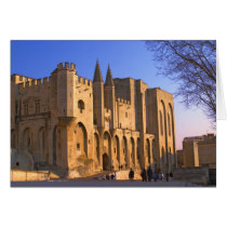 The Pope's Palace in Avignon with people Cards
