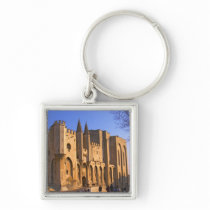 The Pope's Palace in Avignon with people Keychains