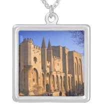 The Pope's Palace in Avignon with people Custom Jewelry