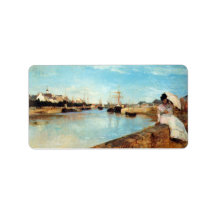 The port of Lorient by Berthe Morisot Personalized Address Label