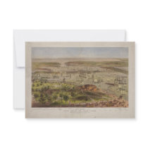 The Port of New York Bird's Eye View in 1872 Personalized Invitations