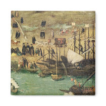 The Port of Seville, c.1590 Magnets