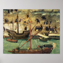 The Port of Seville, c.1590 Posters