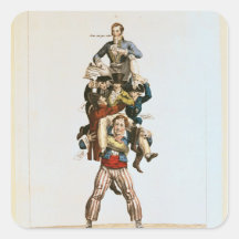 The Porter or, The Imposing Burden, c.1820 Sticker