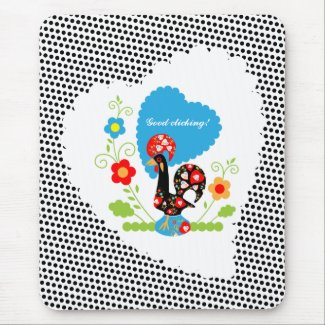The Portuguese Rooster of Luck mousepad