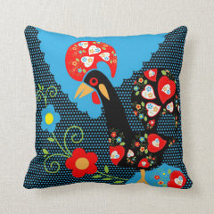 The Portuguese Rooster Throw Pillow
